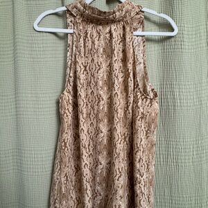 Elegant Sleeveless Snake Print Blouse